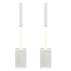 2x RCF Evox J9W White Active Column Speaker