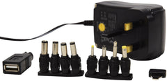 7,5 V, 9 V, 12 V, Mercury UK Schaltnetzteil, 1500 mA, mehrpoliges Netzteil, 3 V, 4,5 V, 5 V, 6 V