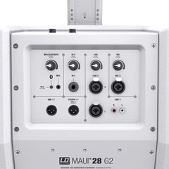 LD Systems MAUI 28 G2 W Système de sonorisation colonne compacte avec mixeur et Bluetooth blanc
