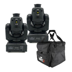 2x SS LED Moving Head 30W Disco DJ Effect Light Gobo RGB inc Case