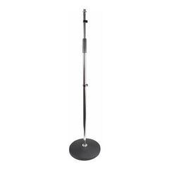 Pulse Heavy Duty Round Base Chrome Microphone Stand