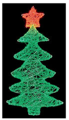 Arbre de Noël LED en acrylique de 74 cm avec éclairage de décoration en étoile