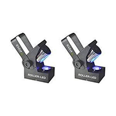 2x Ibiza Light Roller LED 10W RGBW DMX Barrel Scanner Effet Éclairage Disco