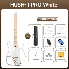 Donner HUSH-1 White - Electric Travel Guitar