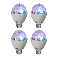 4x Ibiza Light Astro Mini RGBA LED Rotating Party Light Effect Disco DJ