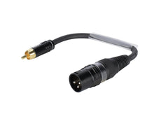 Sommer Cable Adaptercable Xlr(M)/Rca(M) 0.15M Bk