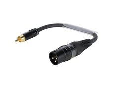 Sommer Cable Adapterkabel XLR(M)/Cinch(M) 0,15M Schwarz