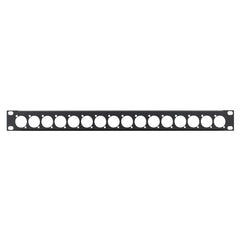Penn Elcom 1U 19'' gestanztes Rackpanel – 16 D-Typ (R1269/1UK/16)