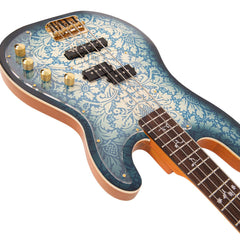 Joe Doe By Vintage - Lutetia Bass - Paisley Blueburst With Case