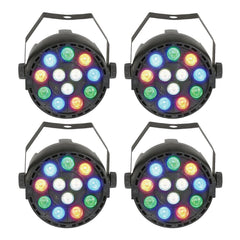 4x QTX B12P Rechargeable Mini PAR light DMX Spotlight Lighting inc Remote