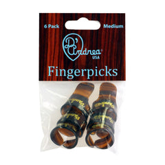 D'andrea Medium Finger Picks Shell - 6pc