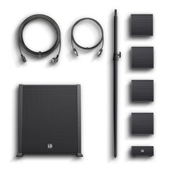 LD Systems CURV 500 ES Portable Array System Entertainer Set with Bar & Speaker