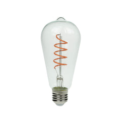 Lampe à filament spirale Funky Prolite 4 W LED ST64 ES, magenta