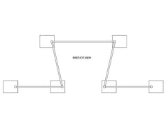 Global Truss Curtain Call Pipe and Drape 1.3m-2.1m Cross Bar