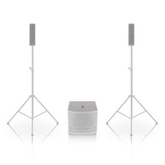 2x Db Technologies ES 503 White 1000W Bluetooth 12" Active Column Speaker System
