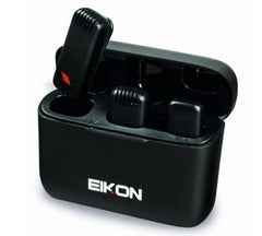 Eikon Twinstream Dual Wireless Clip-On Microphone System for Podcast Blogging Interview