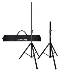 NovoPro SS3R Set aus Premium-Lautsprecherständer inkl. Tasche für PA-Disco-DJ