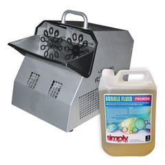 Ibiza Double Bubble Machine High Output Professional Effect inc Remote & Fluid