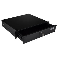 Jv Case Metal Rack Drawer 2U Lockable Cabinet Flightcase Network