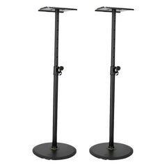 2x Gravity SP 3202 LR B Studio Monitor Speaker Stand with Large Round Base