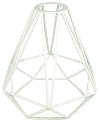 4x LYYT Lamp Cage - Diamond Shape - White Retro Industrial Light