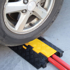 2-Channel Rubber Cable Guard Bridge Protector 8T Load Event Safety Vehicle Ramp