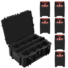 6x Chauvet DJ Freedom Par T6 Akku Kabelloser LED-Uplighter inkl. Ladekoffer 
