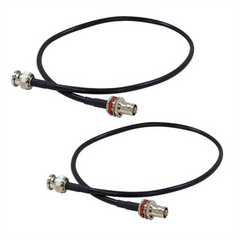 2x W Audio BNC Aerial Extension Cable for Radio Mic Wireless System