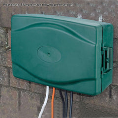 Boîtier électrique résistant aux intempéries Masterplug, gris foncé IP54, alimentation de jardin extérieur