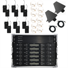 Intimidation Sonic Duo UHF Headset 12 Way Beltpack Wireless System "Racked n Ready"