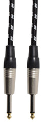 Citronic Braid Guitar Lead Blk/Wht 3m