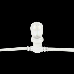 Showgear Festoon Light E27, White 50m, 100cm spacing Connectable