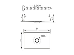 Eurolite Mounting Bracket For U-Profil 20Mm Metal
