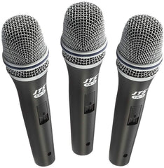 3x JTS TX-7 Dynamisches Gesangsinstrumentenmikrofon inkl. Clip + XLR-Kabel