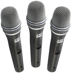 3x JTS TX-7 Dynamic Vocal Instrument Microphone inc Clip + XLR Cable