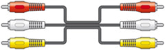 AV: Verbinden Sie 3 x Cinch-Stecker mit 3 x Cinch-Steckern, Kabel 3,0 m