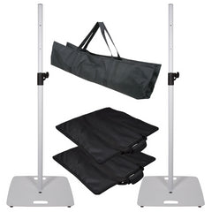 2x QTX White PA Speaker Stand Square Base inc bags Wedding DJ