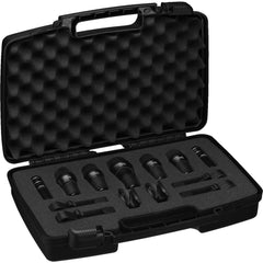 Stageline 7 Piece Drum Microphone Set Band Studio inc Case + Clips