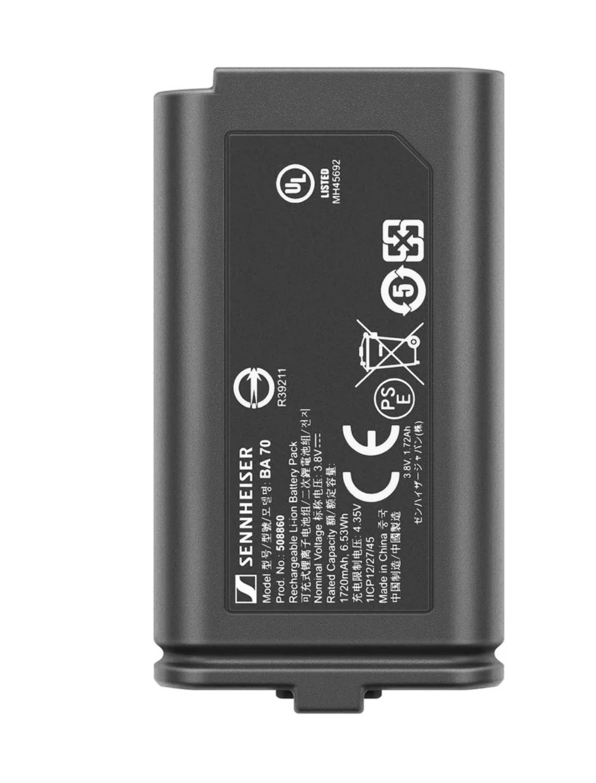 Sennheiser BA70 Battery for EW-D / EW-DX Bodypack & Handheld Transmitt ...