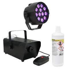 Forfait Fête d'Halloween 4 - Machine à fumée 400 W, lumière UV fluide et ultraviolette