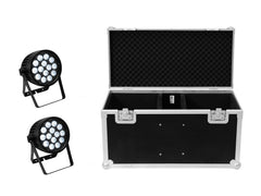 Eurolite Set 2X Akku Ip Par 14 Hcl Quickdmx + Case