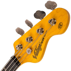 Vintage V4 Bass Icon - Distressed Vintage White