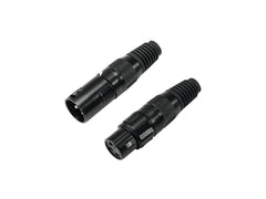 Omnitronic Xlr Socket/Plug Set 3Pin Black Housing 5X