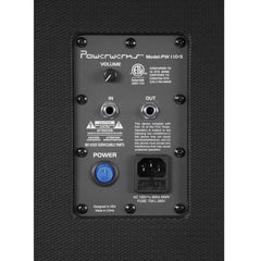 Powerwerks PW110SUB 10" Powered Subwoofer Bass Bin Speaker 400W