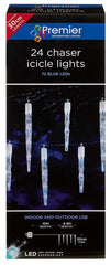 24 Chaser Icicles with 72 Blue LEDs Christmas Lighting
