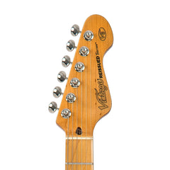 Vintage V6 Electric Guitar Maple - Silver Burst