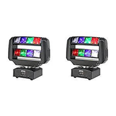 2x Equinox Hot Rod RGBW 8 x 3W LED Moving Head Effect Disco DJ