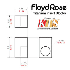 Floyd Rose String Insert Blocks - Titanium (6)