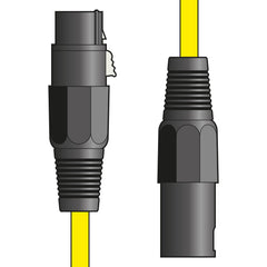 3x Citronic XLR Cable (6m Yellow)