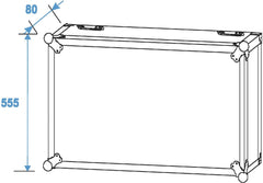 Roadinger Rack Profi 12U 45Cm Avec Roues